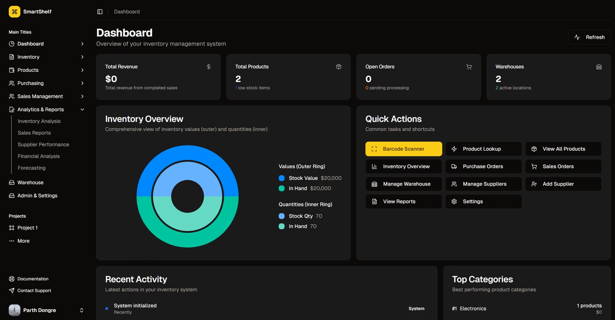 Tailark hero section